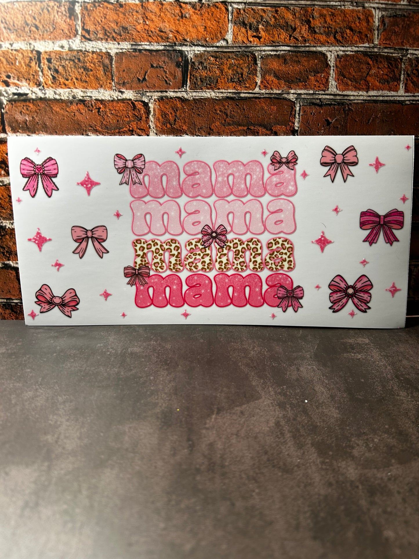 PINK MAMA BOW UVDTF CUP WRAP