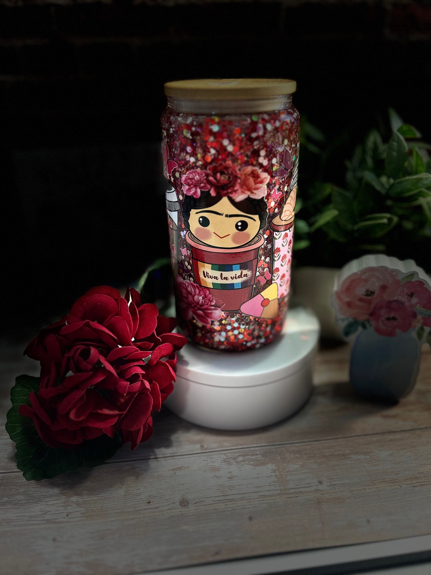 16 oz Viva la vida Snow globe Tumbler