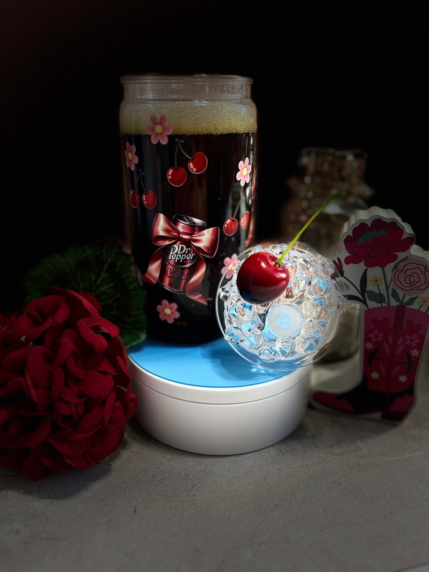 Dr. Pepper snow globe tumbler