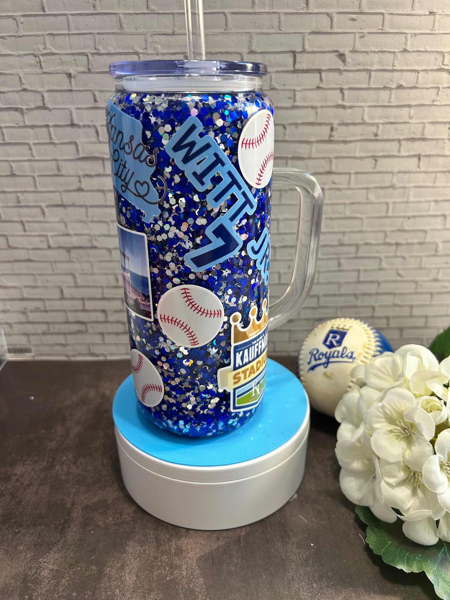 20 oz KC Royals Snow globe tumbler