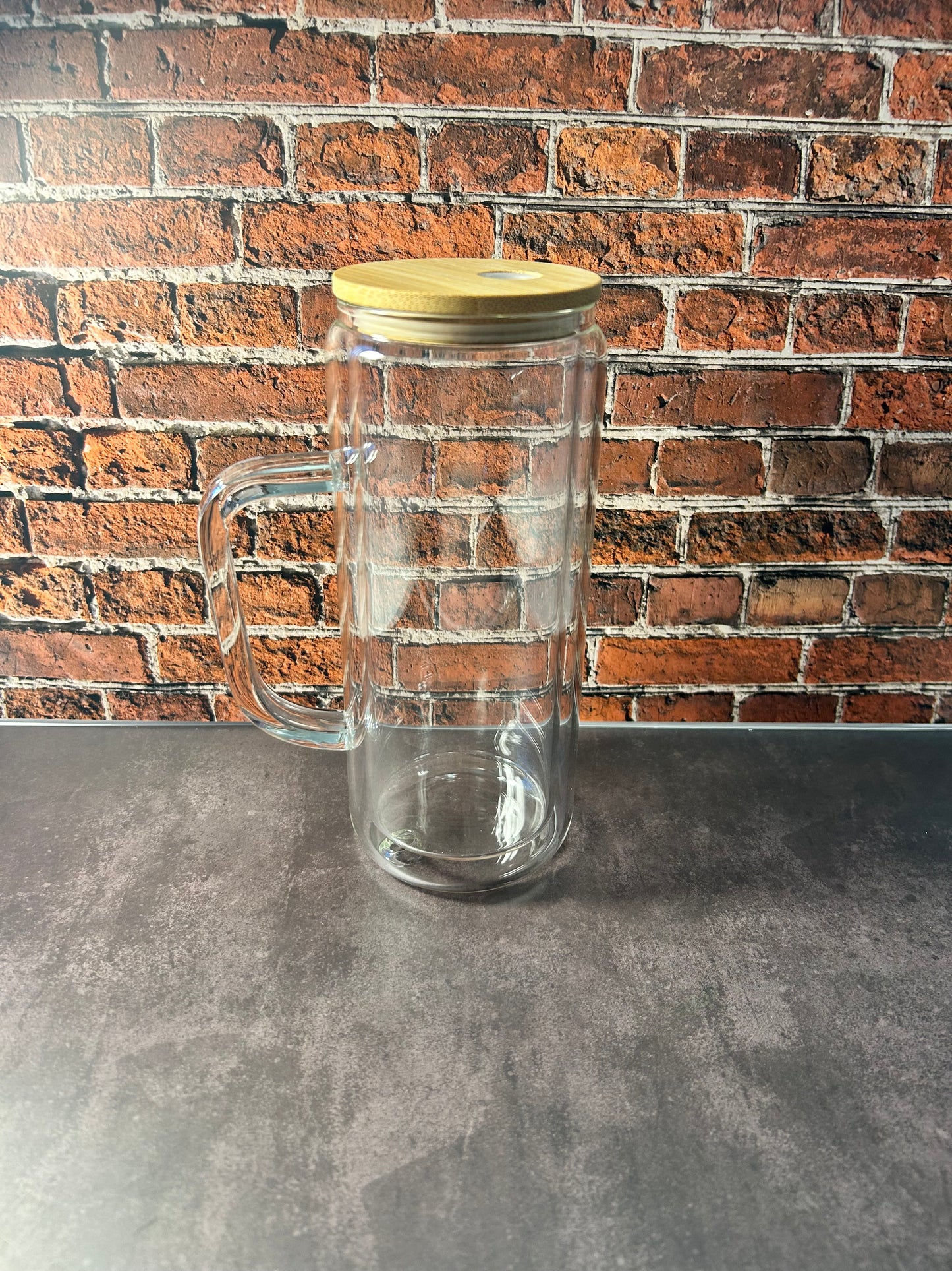 20 oz glass snow globe tumbler