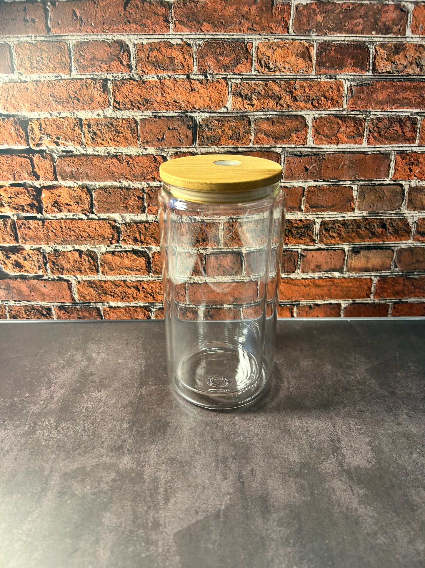 16 oz glass snow globe tumbler