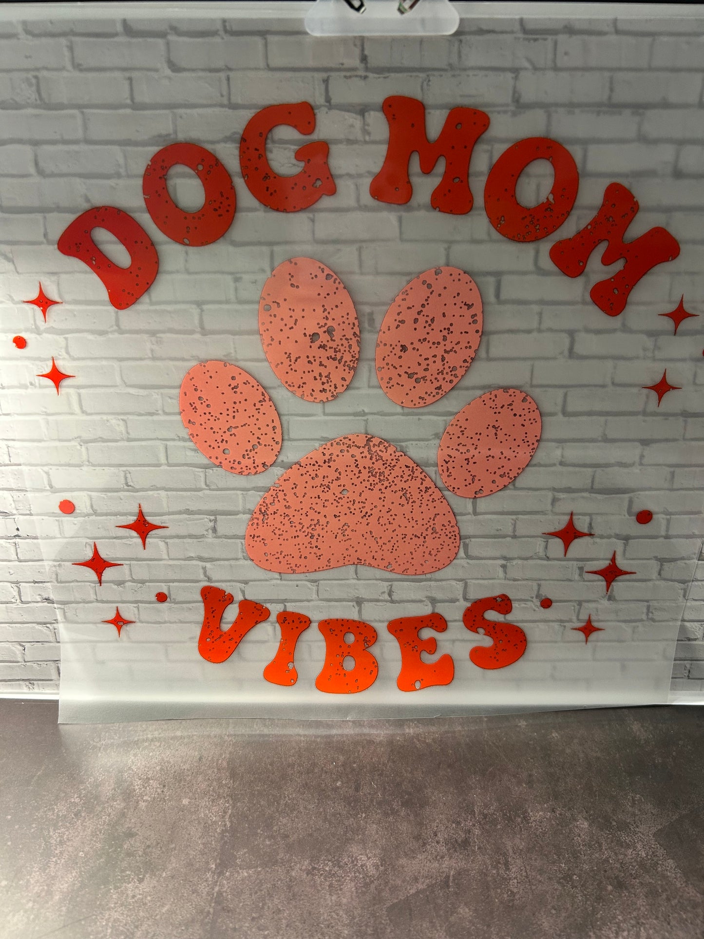 Dog mom VIBES heat transfer Print