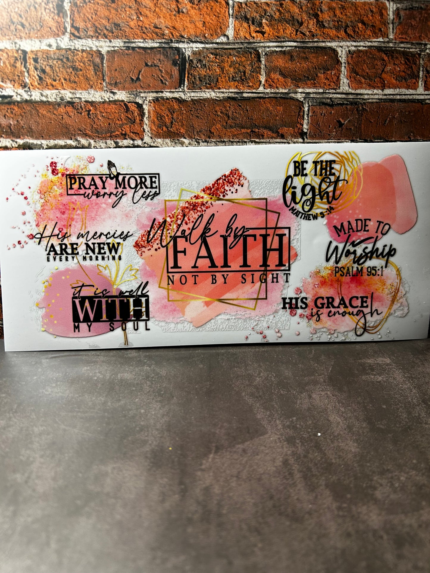 WALK BY FAITH UV DTF DECAL