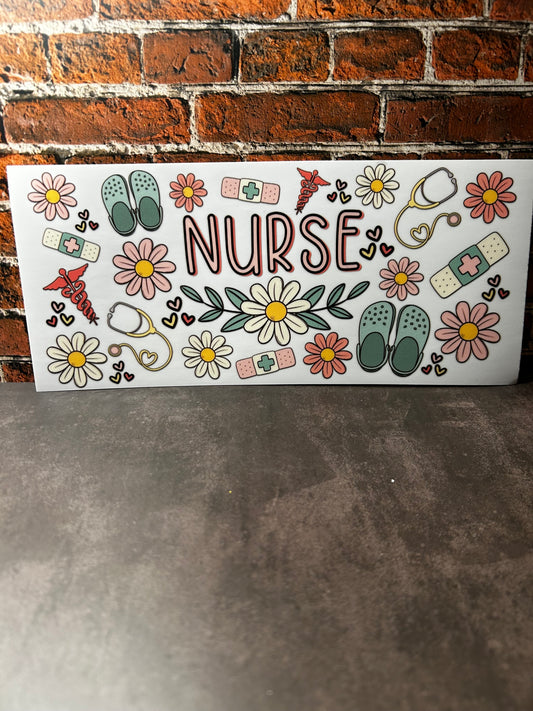 NURSE UV DTF DECAL CUP WRAP