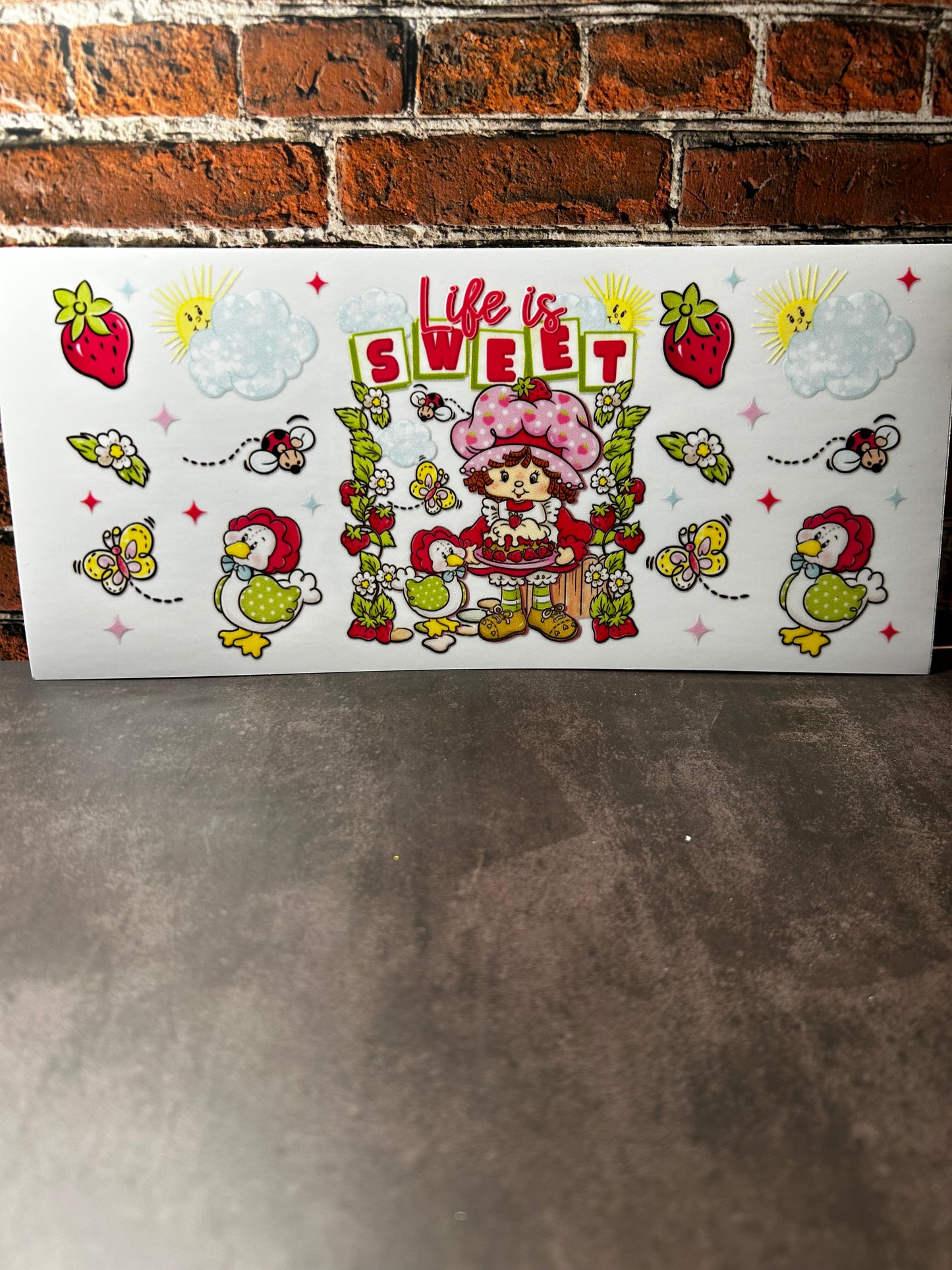 LIFE IS SWEET UV DTF CUP WRAP