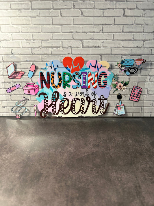 Nursing is a work of Heart Decal