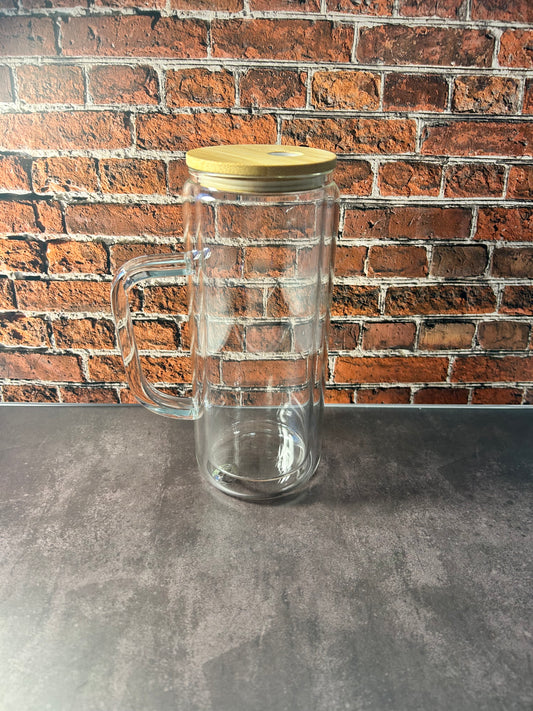 20 oz glass snow globe tumbler