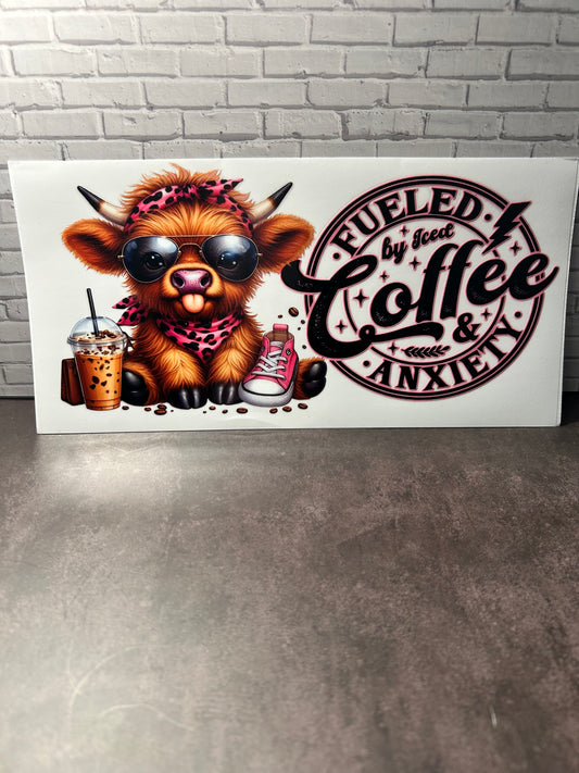 Fueled by Iced Coffee & Anxixety Decal