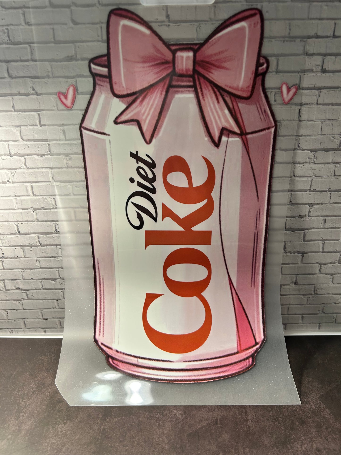 Diet Coke heat transfer print