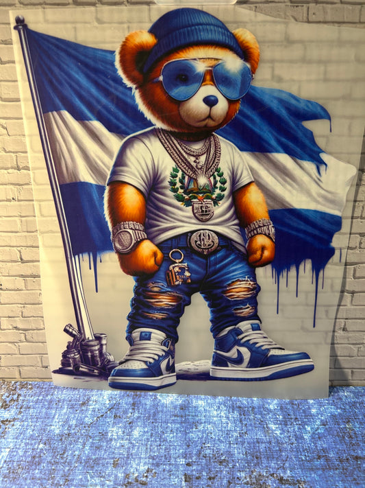 Salvadoran Bear heat transfer print