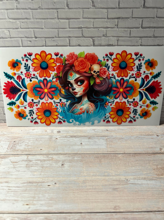 Sugar Skull lady Decal
