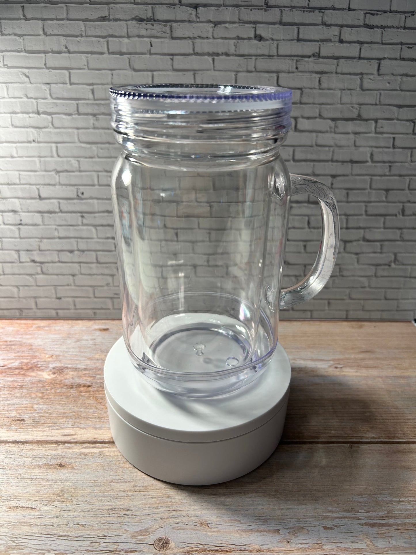 24 oz Mason Snow globe cup