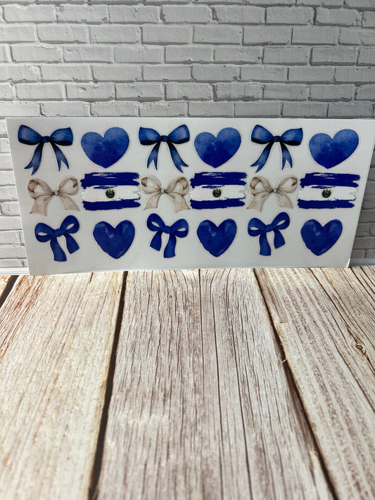 Salvador flag and bow cup decal