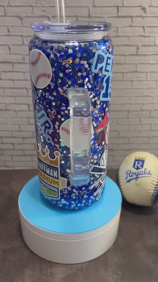 20 oz KC Royals Snow globe tumbler