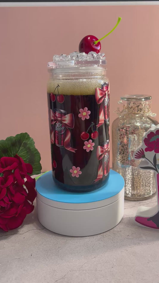 Dr. Pepper snow globe tumbler